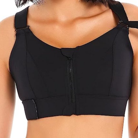 Zipper Front High Impact Sports Bra 3XL (see description) *NEW* - Picture 2 of 7
